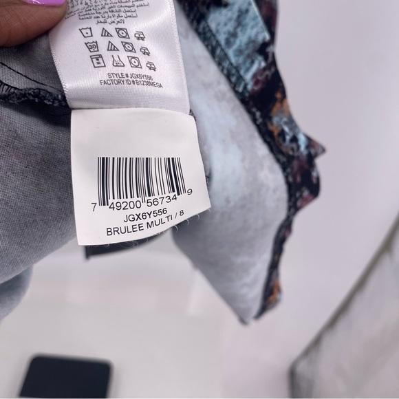 BCBGeneration Zip Front Dress Brûlée Pleated Mini Dress Multicolor Blue Brown - Picture 10 of 11